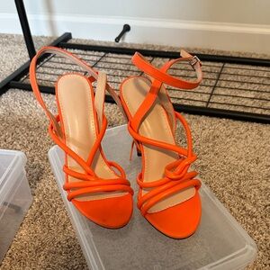 Orange Strappy Sandals
